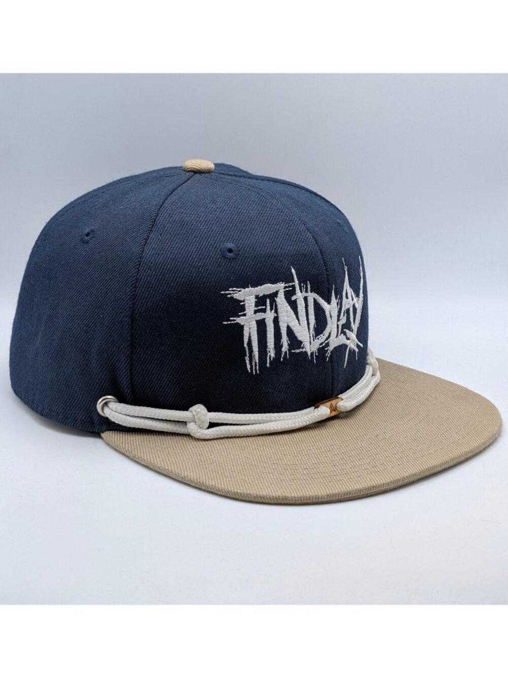 Findlay Snapback Hat Cap Rope Pocket Portland OR Flat Bill Trucker Metal Font